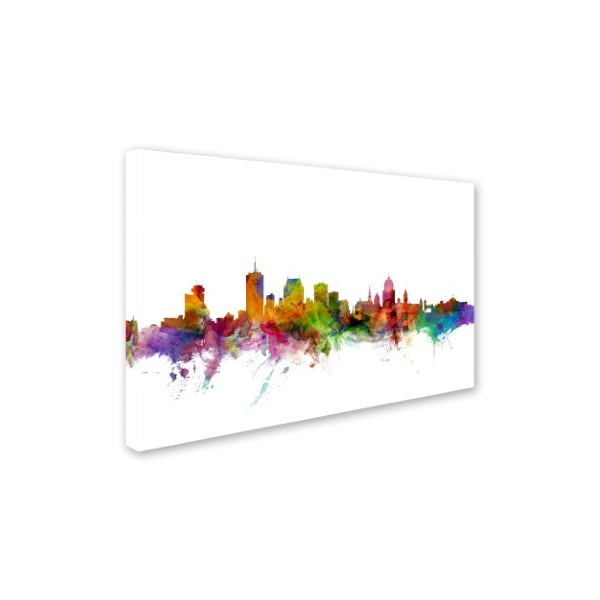 Michael Tompsett 'Quebec Canada Skyline' Canvas Art,22x32